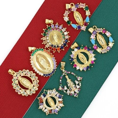 Copper Mini Zircon Jesus Pendant Love Bear Pendant Bracelet Neckchain Content Pendant Magic Tree Small Pendant Accessory