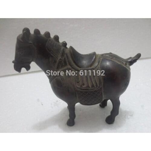 Metal Crafts Antique home Decorative Arts, Exquisite Chinese hand-carved copper anmal horse sculpture