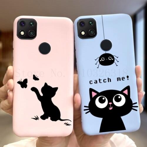 Cute Cat Paw Painted Soft Silicone Phone Case For Xiaomi Redmi 9C 9 C NFC Cat Dog Back Pig Cover For Redmi 9 9c 9a Redmi9A 9C 9