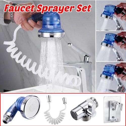 Toilet Bathroom Faucet Sprayer Set Hand Basin Hose Sink Washing Hair Shower Head