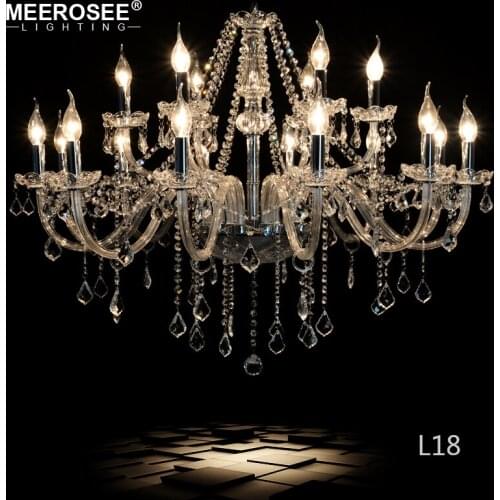 Modern Crystal Chandelier Lighting Luxury Clear Glass Chandeliers Lamp Suspended Light Lustres De Cristal Lamp Hotel Lighting