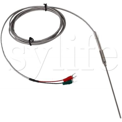 2m Temprature Sensor Thermocouple 2.0 x 100mm Stainless Steel Probe K Type Controller