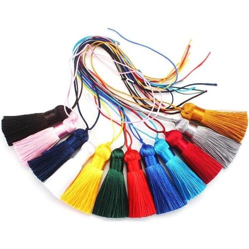 2PCS 5cm Hanging rope fat Silk Tassels fringe sewing bang tassel trim key tassels for DIY Embellish curtain accessories parts