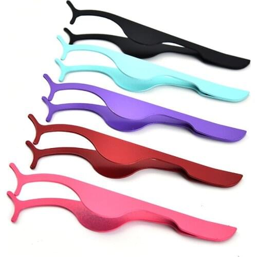 Auxiliary Tool for Eyelash Grafting, Stainless Steel Tweezers, Multifunctional Partial False Eyelash Curler