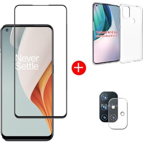 3-in-1 Full Cover Tempered Glass For Oneplus Nord N10 Screen Protector Glass For Oneplus N100 Camera and Lens
