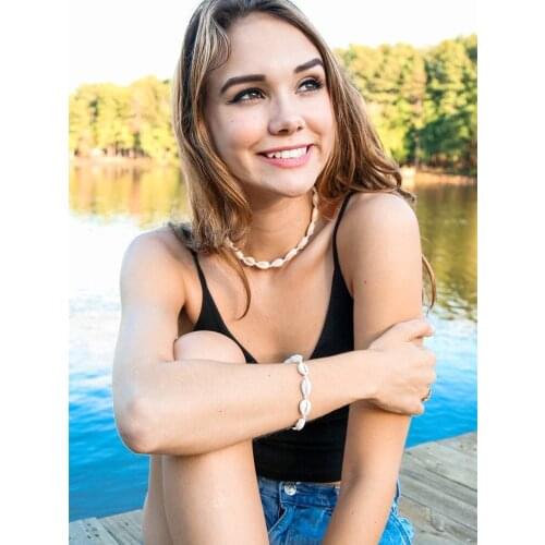 Collares de moda 2020 bizuteria damska aesthetic shell bracelets pendant best friend dainty necklace piedras para bisuteria