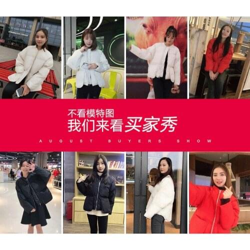 Winter Women Cotton Jacket Warm Thicken Outerwear solid Stand Collar Short Parka Female Slim Cotton padded Coat tops LX2539