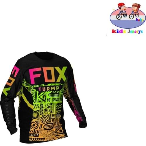 2021 kids Downhill Jerseys http Fox Mountain Bike MTB Shirts Offroad DH Motorcycle Jersey Motocross Kids Sportwear Clothing Bike