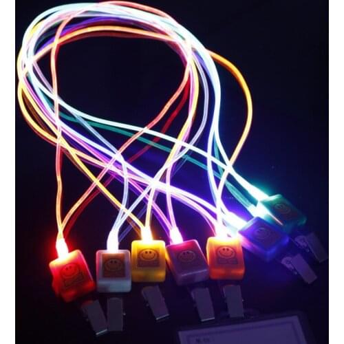 40pcs/lot Lanyard with light key chain ID Badge Necklace Keys Holder Hanging Rope Lanyard with light Glow in the Dark