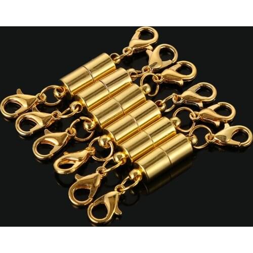 5Pcs/6Pcs Metal Silver Gold For Necklace Bracelet Connector Hook Magnetic Clasps Buckle DIY Jewelry Findings Accessories