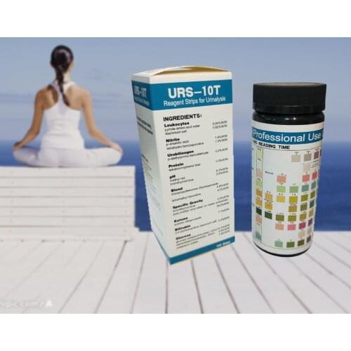 50/100 URS-10T Urine Test Strips 10 Urine Parameter Test Strips WBC Nitrite Urobilinogen Protein PH Blood Specific Gravity