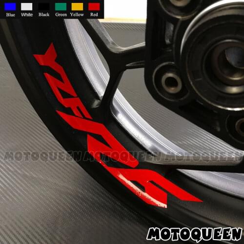 8X Custom Motorcycle Iner Wheels Rims Decals Reflective Stripes Waterproof Stickers For YAMAHA YZF R1 R3 R6