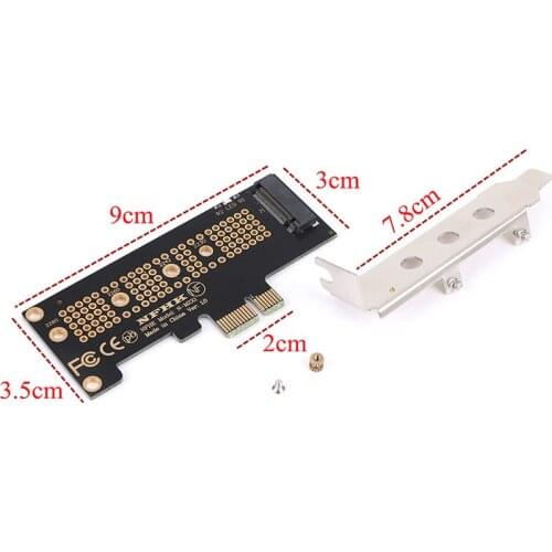 NVMe PCIe M.2 NGFF SSD to PCIe x1 adapter card PCIe x1 to M.2 With bracke