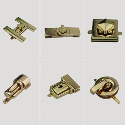 DIY die casting twist lock mortise lock circular lock luggage handbags high-grade small metal screw press lock latch
