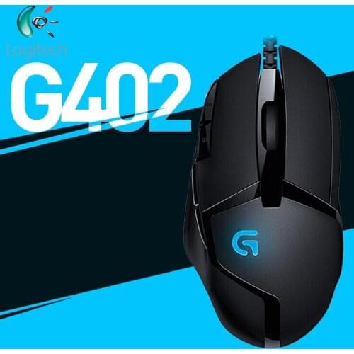Original Logitech G402 Hyperion Fury Gaming Mouse Optical 4000DPI For PC Laptop Windows 10/8/7 Support Official Test New