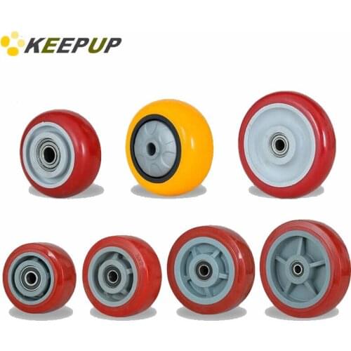 Replacement caster wheels,with bearing,polyurethane,3/4/5 inch,high load capacity,wear resistance, trolley, shelf wheels