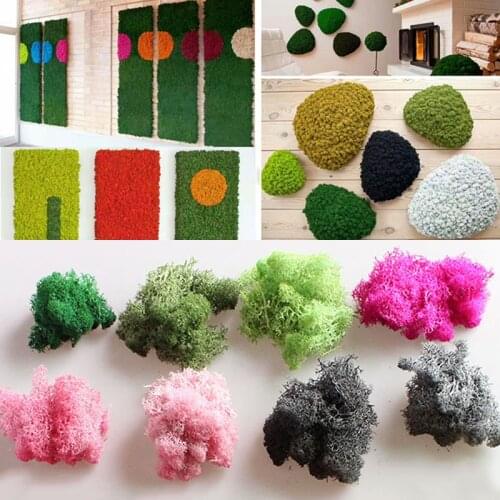 1 Pack Colorful Natural Norwegian Moss Preserved Dried Craft Flower Stamen Decoration Wedding Ornament Fairy Garden Muscus Decor