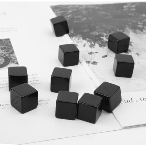 10pcs 16mm Blank Dice Black Acrylic Cube Board Game Kid Toy DIY Fun And Teaching A0KA