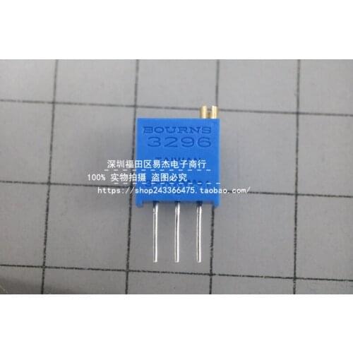 10 pçs/lote 3296W-1-101LF 3296W 101 100 ohm Top regulamento Multiturn Trimmer Potenciômetro de Alta Precisão Resistor Variável