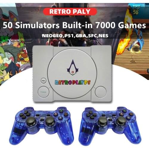 16Bit HD HD TV Retro Raspberry Pi Family Video Game Console Handheld Built in 50 Simulator 7000 HDPS1 Classic Games 2 Gamepads