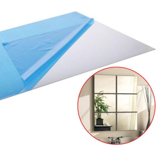 9 Pieces Self-adhesive Mirror Tile 3D Wall Sticker Decal Mosaic Room Decoration