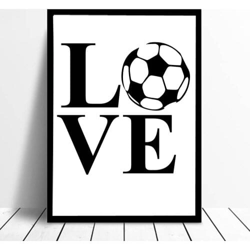 Abstract Love Letter Wall Art Canvas Poster and Print Modern Artwork Picture Painting Basketball Home Room Decoration