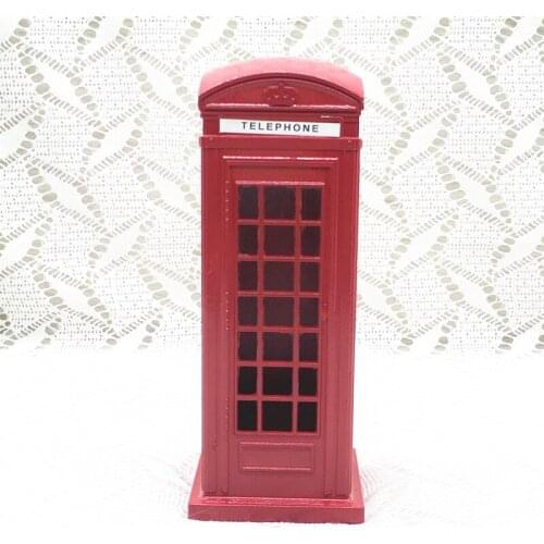 Big Size London Style Red Telephone Booth Piggy Bank Postal Money Pot Creative Safe Coin Money Box