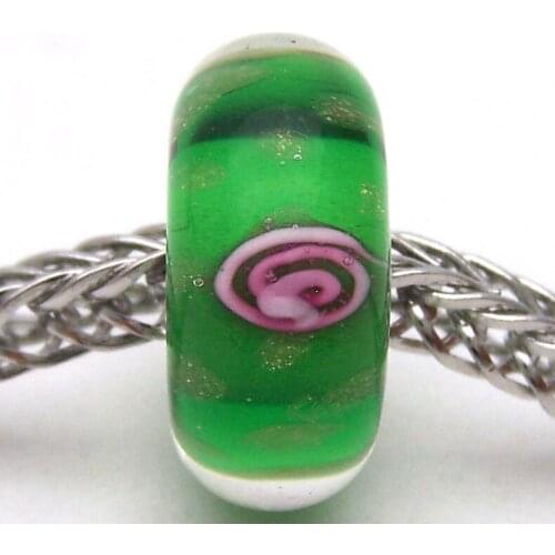 JG3053 100% S925 Sterling Silver Beads Murano Glass beads Fit European Charms Bracelet charms diy jewelry Lampwork GlassBeads