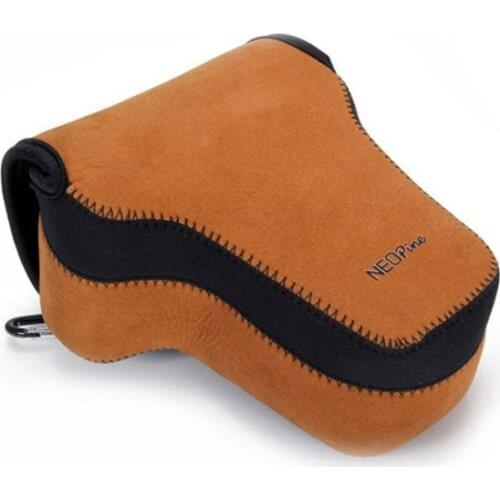 Portable soft camera bag case for Canon EOS M50 M5 M6II M6 MarkII KISS M with 18-150mm protective pouch cover with Carabiner