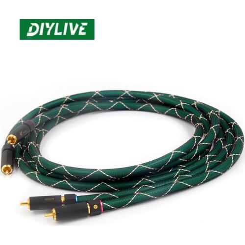 DIYLIVE McIntosh fire level 4 core copper plated silver RCA signal cable double Lotus audio cable M890-L