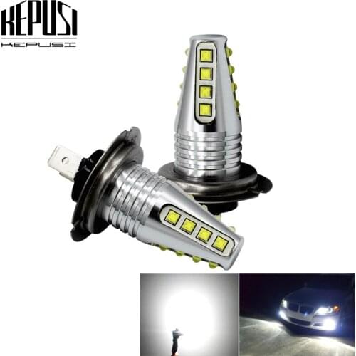 2X H7 80W cree chip High Power Car LED Light Fog Auto Car Motor Truck Canbus DRL Day running light Driving lamp White 12V 24V