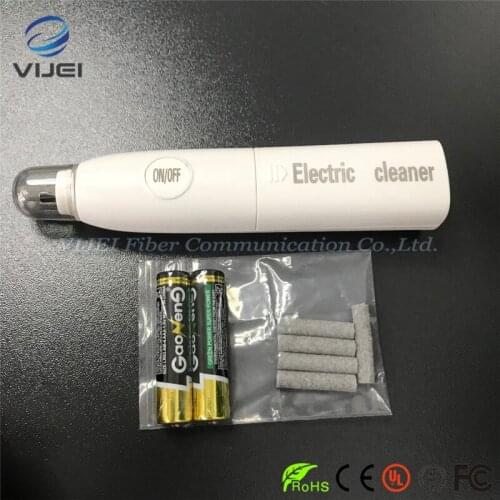 Optical Fiber Fusion Splicer Electrode Cleaning Electronic Pen with 6 pcs Cleaning Heads Automatic Electrode cleaning Tool