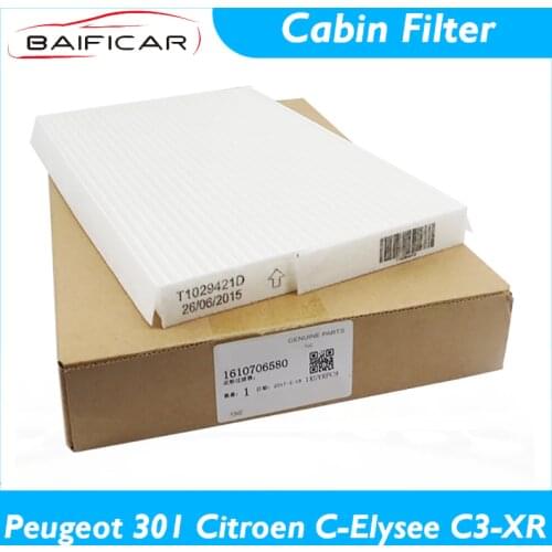 Baificar Brand New Genuine Cabin Filter Carbon Air Conditioner 1610706580 For Peugeot 301 Citroen C-Elysee 1.6 C3XR 2014-2019