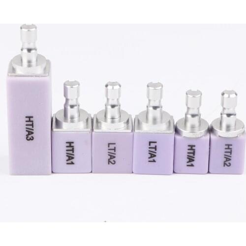 HT/LT lithium disilciate glass ceramic block for dental clinic chairside cad/cam milling system