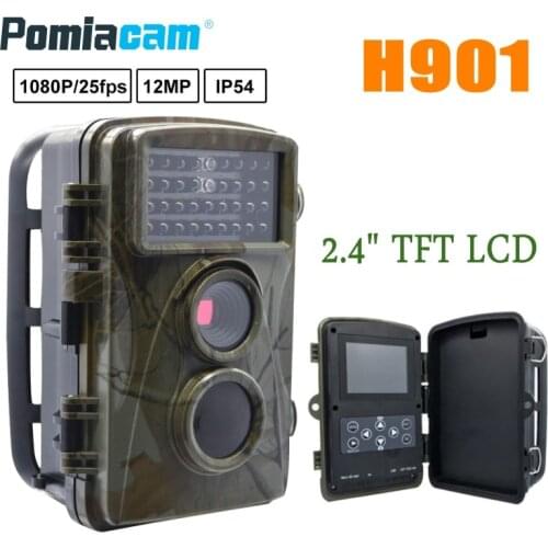 2.4 inch LCD 12MP 1080P H901 Trail Camera Hunting Camera Outdoor Wildlife Scouting Camera with PIR Sensor Infrared Night Vision