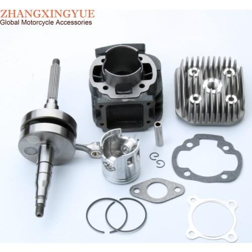 Scooter 70cc Big Bore Cylinder Kit & Racing Crankshaft for MBK 50 Booster Next One Rocket Spirit Track Stunt 50cc 47mm / 10mm 2T