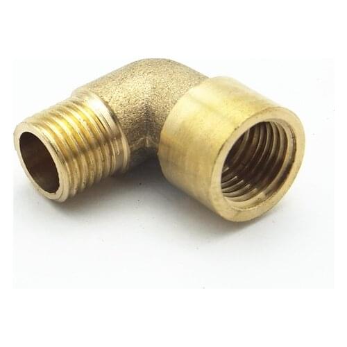 1/4" BSP Female x 1/4" BSP Male Thread 90 Deg Brass Elbow Pipe Fitting Connector Coupler For Water Fuel