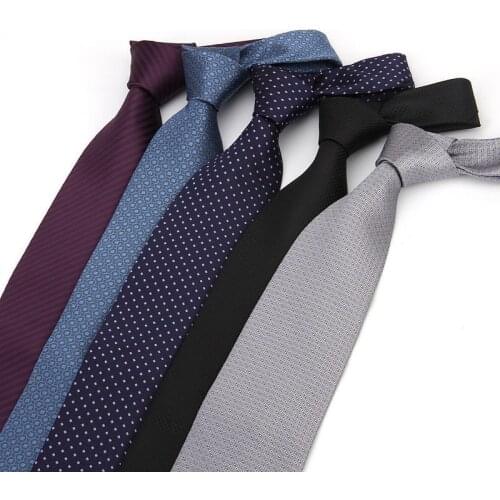 Linbaiway 8cm Formal Ties for Men Polyester Woven Printed Necktie Fashion Slim Wedding Business Male Casual Gravatas Custom Logo