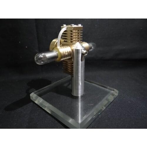Double cylinder Stiling Engine model Internal Combustion Engine Miniature Generator Steam Engine Model