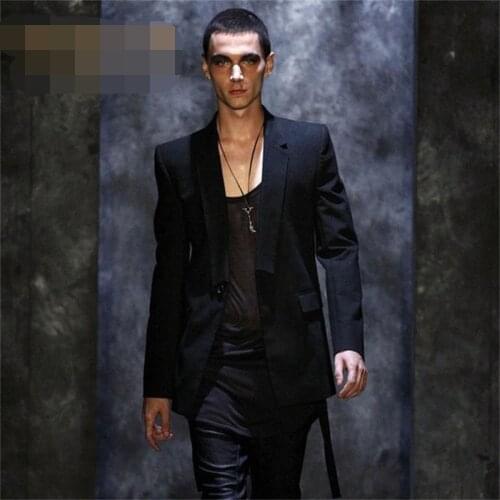 Suit Mens jacket tops autumn and winter new European and American casual large size fashion slim retro small suit trend