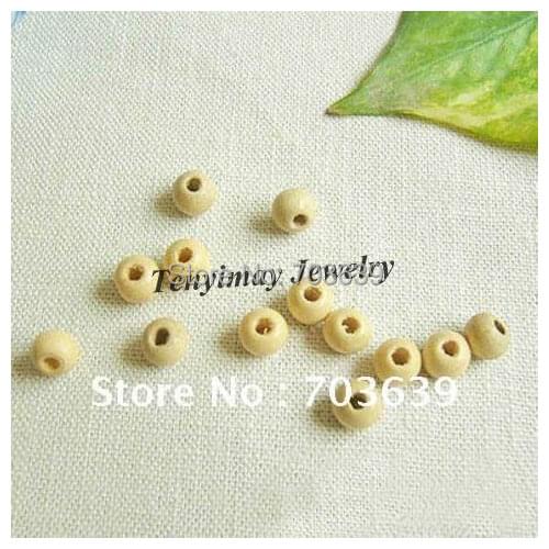Original Color 6mm Round Wood Beads, Wood Accessory For DIY 1000pcs Wholesale