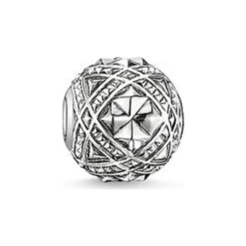 Silver Plated Satellite Studs Beads Fashion Thomas Style Karma Beads DIY Making Ts Jewelry Fit Bracelets Necklaces for Women Men