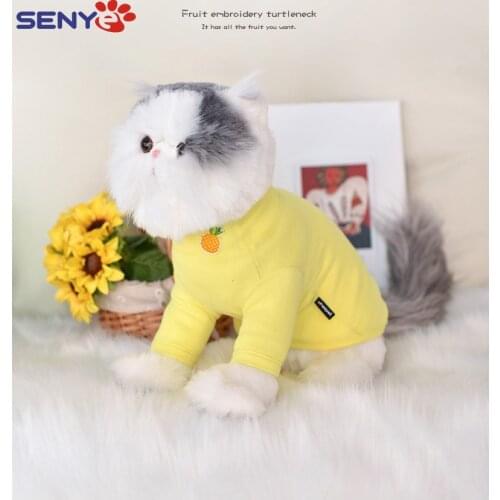 Casual Pet Coat Cotton Soft Pullover Cute Sporty Fruit Bottoming Sweater Warm Puppy Outfit Spring And Autumn Pet Clothes
