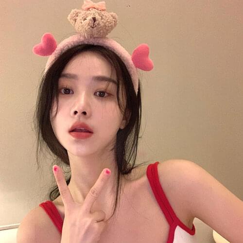 Fun Bear Multi-Color Makeup Head Bandwidth Edge Tighten Headband Cute Cartoon Girl Headband Accessories Headband Gift Friends