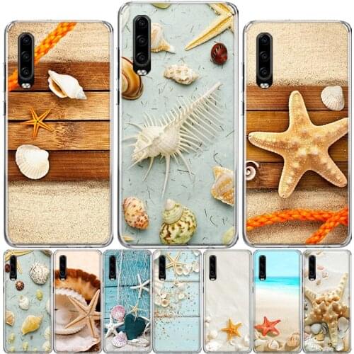 Seashore shell and conch in summer Phone Case For Huawei P40 P30 P20 P10 Mate 10 20 30 Lite Pro P Smart Z 2018 Plus 2019 Cover S
