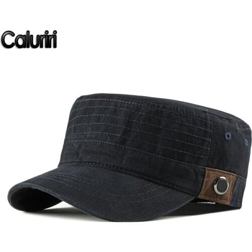 Summer Autumn Men Women Military Hat Flat Top Caps Washed Cotton Army Hats Outdoor Unisex Sport Caps ZZ-243