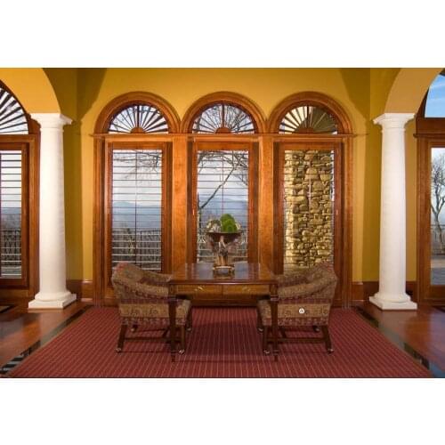 Basswood Interior Solid Panel Shutters for Window and Door Plantation Shutter