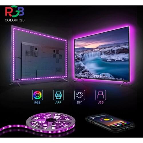 ColorRGB,5V USB powered Led Strip light, warm white/cold white/RGB muliticolor For home tv party