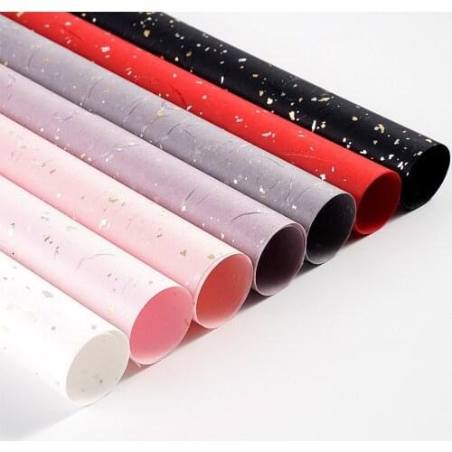 5pcs/bag Broken Sequins Flowers Packaging Paper DIY Crafts Scrapbook Wedding Bouquet Gift Box Waterproof Wrapping Origami Paper