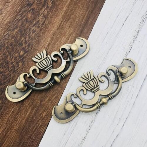 10pcs Antique Znic Alloy Drawer Knob Vintage Kitchen Cabinet Cupboard Door Knobs Dresser Furniture Wardrobe and Drawer Pull